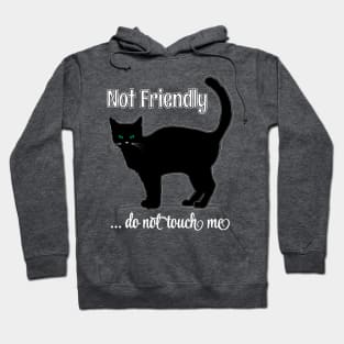 NOT FRIENDLY DO NOT TOUCH ME FUNNY CAT SHIRT, SOCKS, STICKERS, AND MORE Hoodie